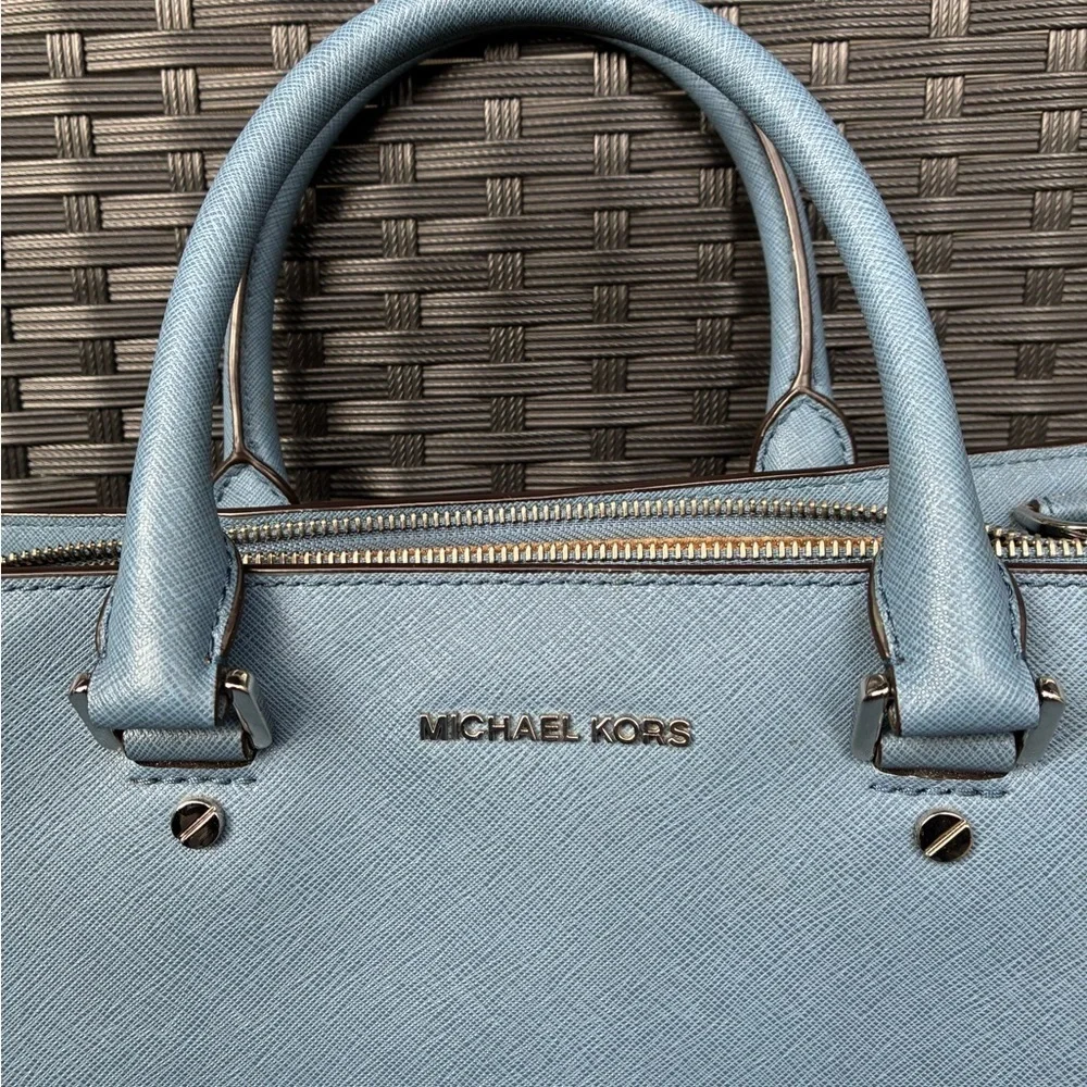 Michael Kors Bag,Michael Kors Sky Blue Satchel